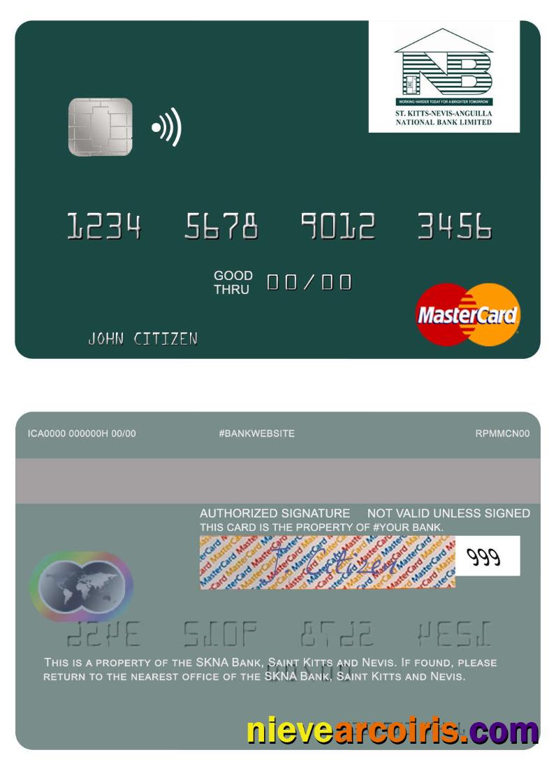 Saint Kitts and Nevis SKNA Bank mastercard